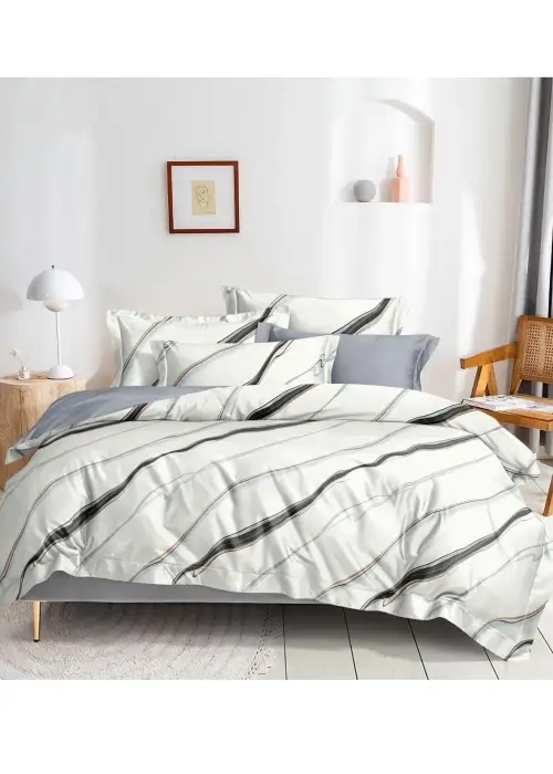 Комплект постельного белья с принтом, поплин (Семейный)