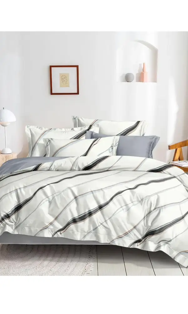 Комплект постельного белья с принтом, поплин (Семейный)