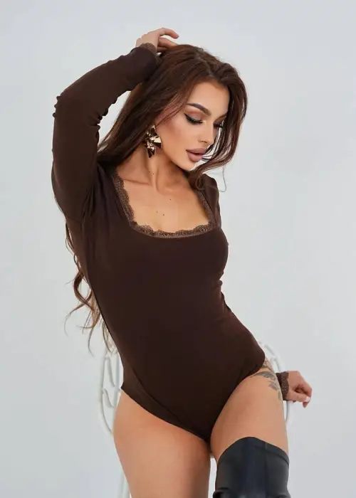 Боди женское с кружевом р-р SS/MM