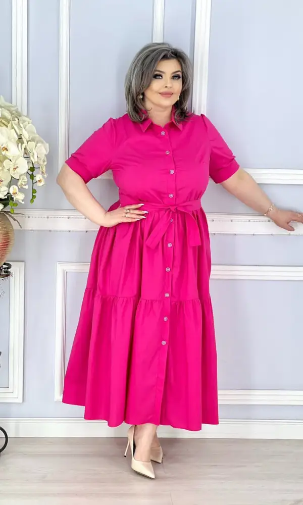 Хлопковое женское платье летнее ( р-р 48-54)