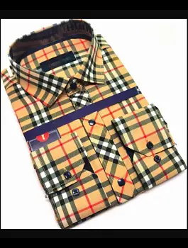 Рубашка приталенная мужская (р-р S-3XL)