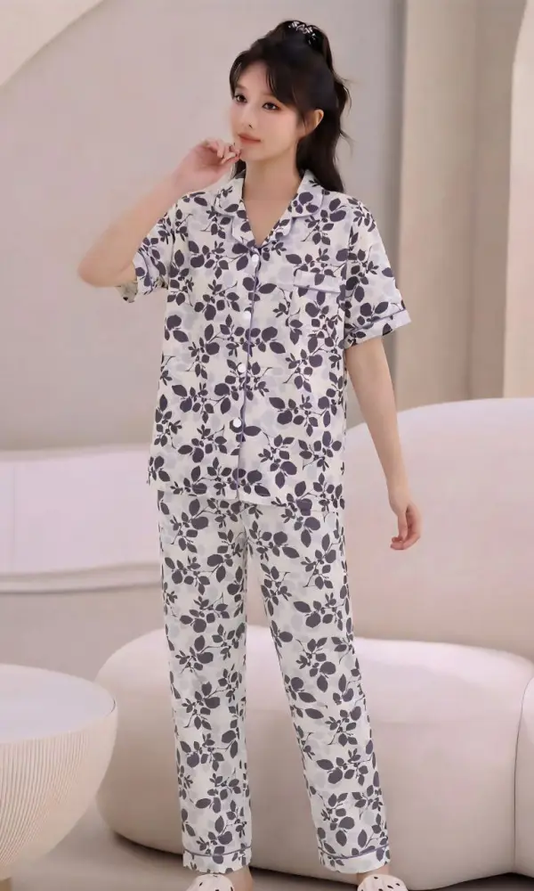 Пижама рубашка-брюки женская р-р 44-50