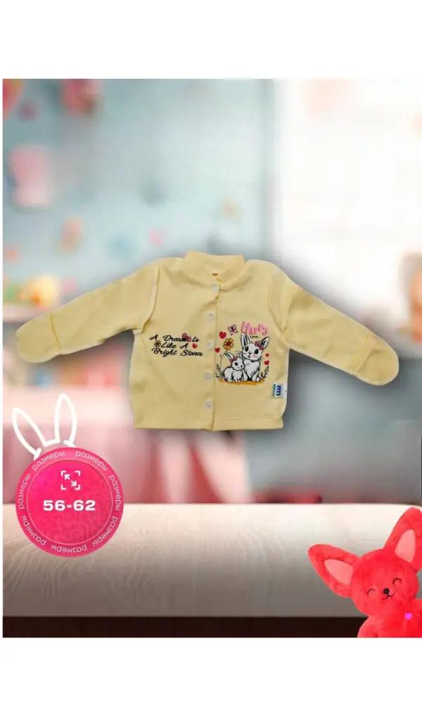 Кофта-распашонка с царапками для девочки р-р 56-62