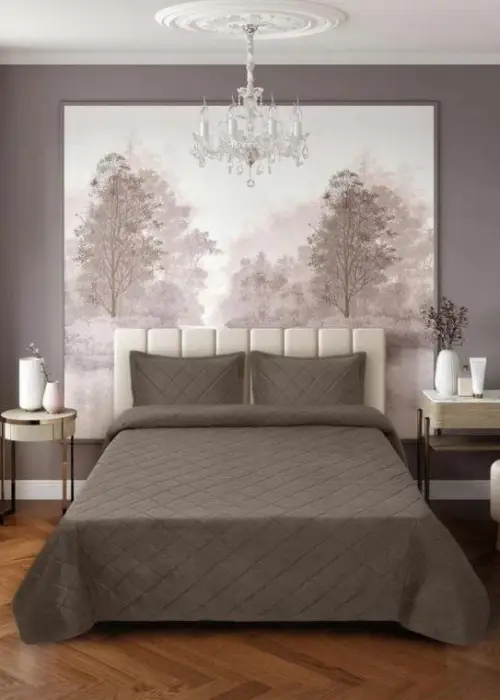 Велюровое покрывало в ромбик 260*240