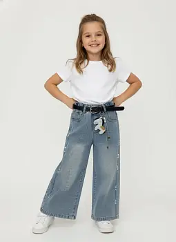 Джинсы для девочки с обвесом-брелком (р-р 90-140)