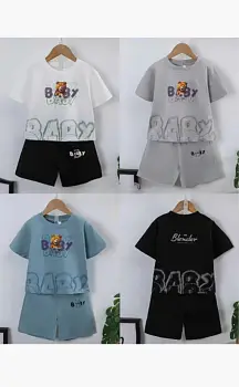 Костюм летний для мальчика шорты с футболкой (р-р 90-130)