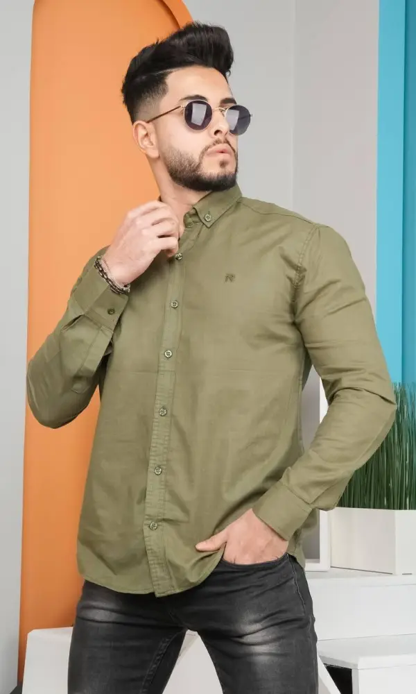 Рубашка льняная мужская длинный рукав ( р-р m-xxl)