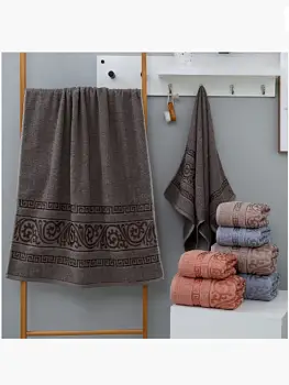 Полотенце лицевое махровое с узорами (50*100)