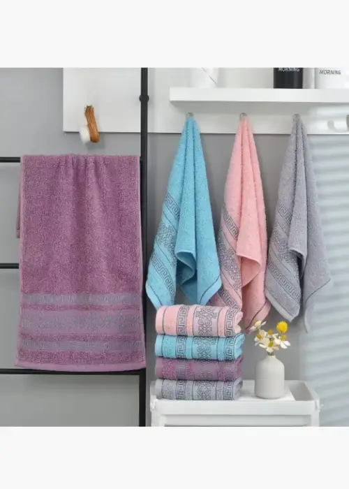 Полотенце лицевое махровое с узорами (50*100)