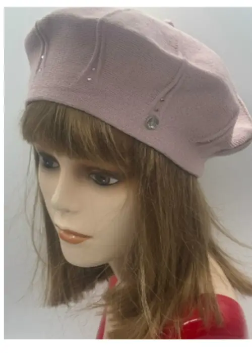 Берет женский- однослойная вязка (р-р 55-58)