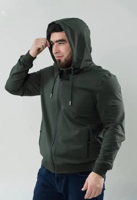 Толстовка на молнии с капюшоном мужская р-р M-XXXL