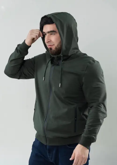 Толстовка на молнии с капюшоном мужская р-р M-XXXL