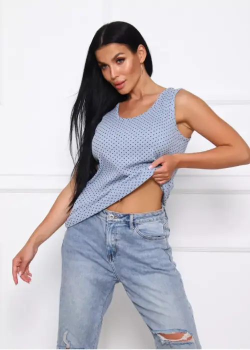 Майка женская в горошек (р-р 48-58)