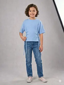 Футболка со шнуровкой для девочки (р-р 36-44)