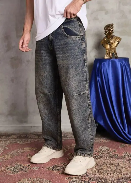 Джинсы багги широкие мужские (р-р 28-34)