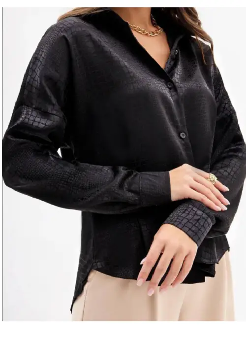 Блузка шёлковая фактурная р-р 48-54