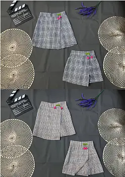 Юбка-шорты в клетку для девочки р-р 30-38