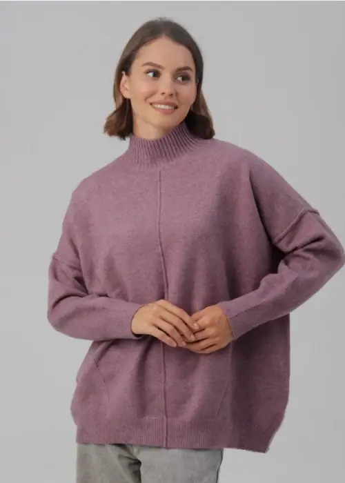 Свитер оверсайз с горлом р-р 48-58