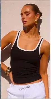 Майка топ женская обтягивающая (р-р единый 42-48)