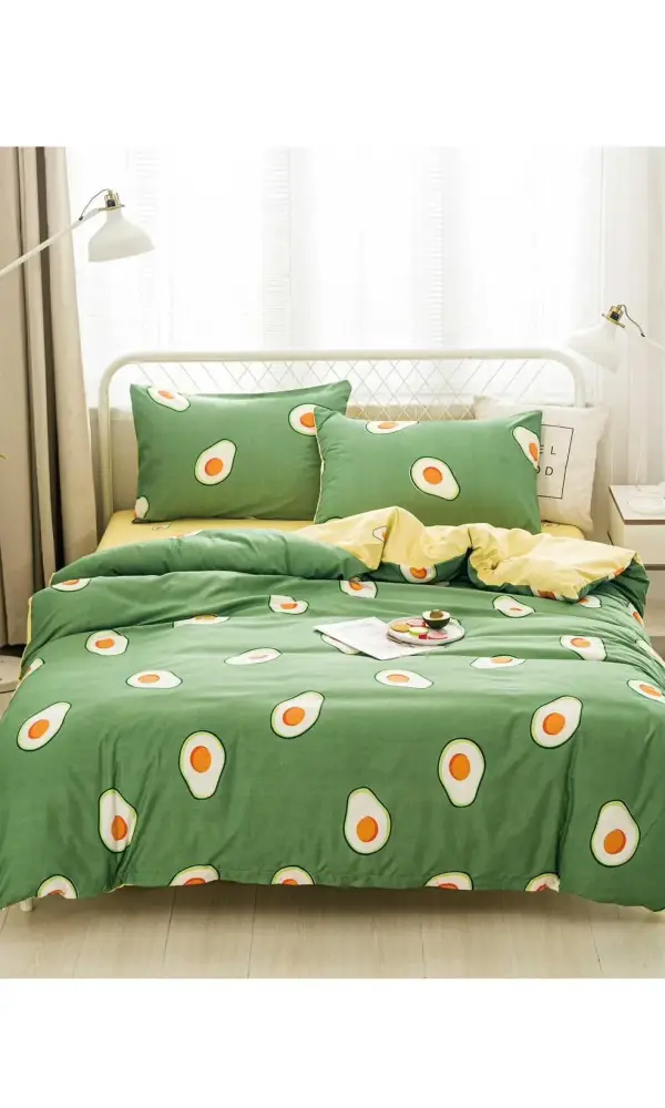 Комплект постельного белья с принтом, поплин (Семейный)