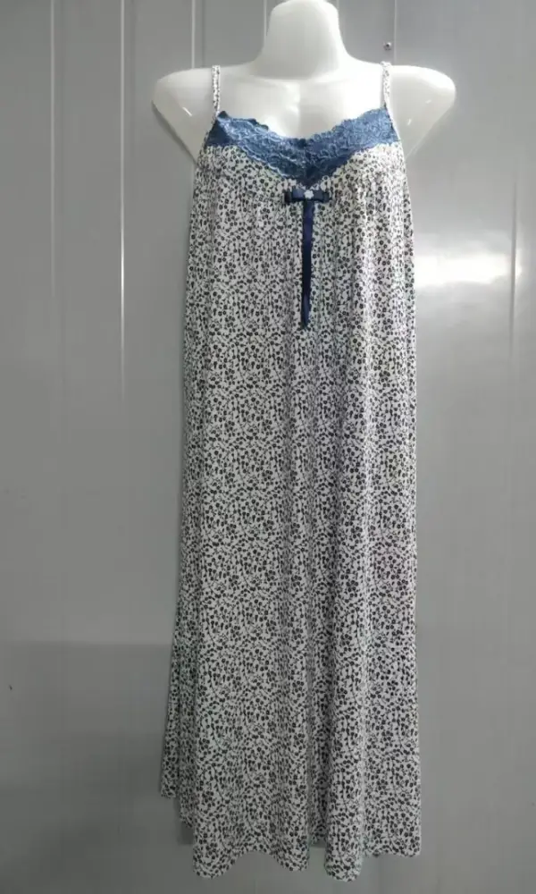 Сорочка ночная на бретелях длинная женская (р-р 50-58)