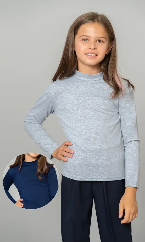 Водолазка с длинным рукавом для девочки (6-12 лет)