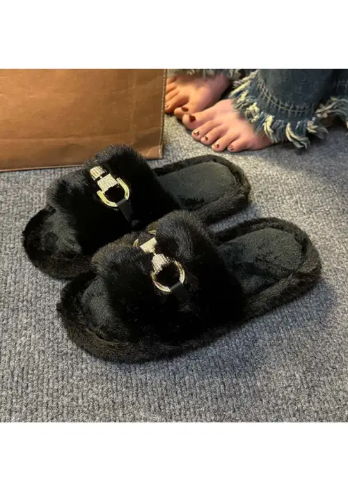 Тапочки пушистые открытые женские р-р 36-41