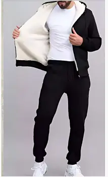 Костюм мужской спортивный тёплый на молнии (р-р L-4XL)