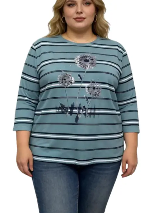 Джемпер трикотажный женский на завязках снизу (р-р 2xl-5xl)