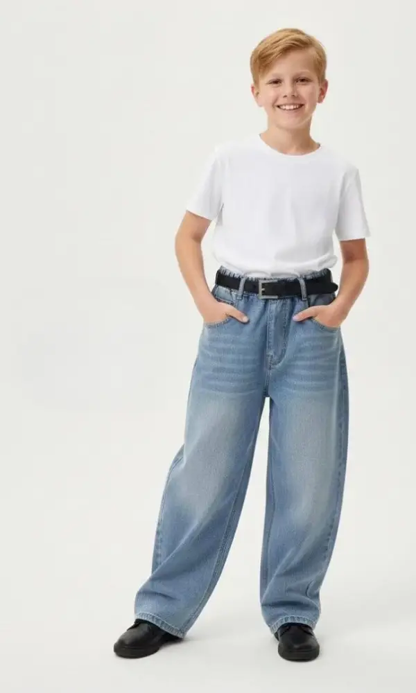 Джинсы широкие на резинке для мальчика (р-р 146-176)