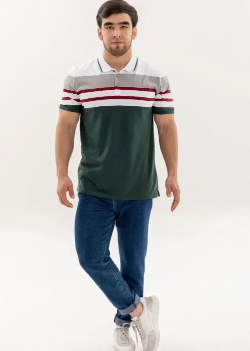 Футболка-поло в полоску мужская р-р M-XXXL