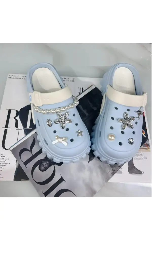 Резиновые сабо женские на платформе (р-р 36-41)