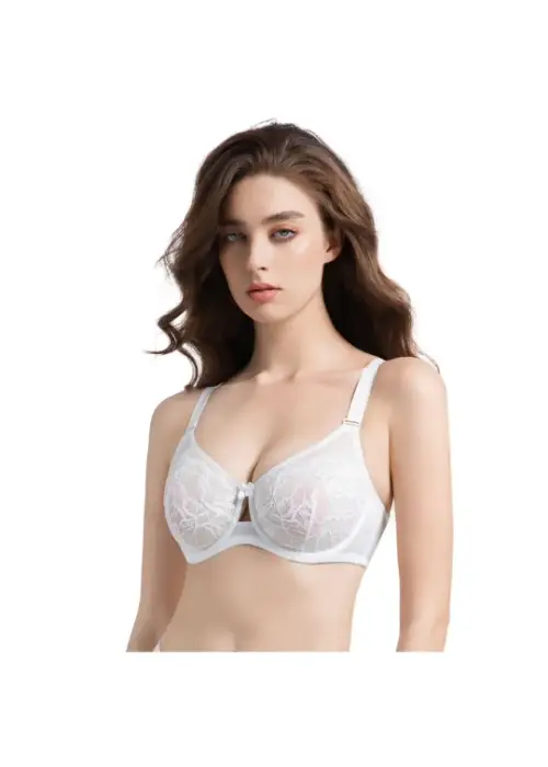 Бюстгальтер кружевной без поролона женский (р-р 85-105F)
