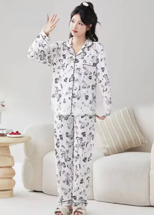 Пижама женская рубашка и брюки (M-XXL)