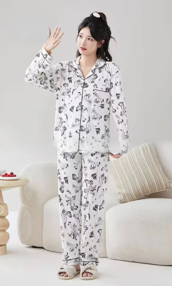 Пижама женская рубашка и брюки (M-XXL)