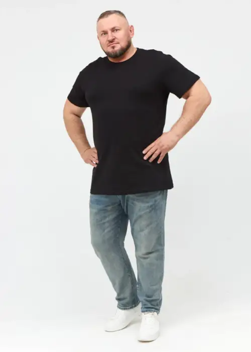 Футболка больших размеров однотонная мужская (р-р 58-66)