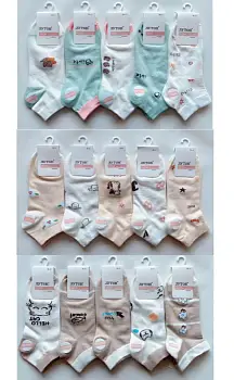 Носки женские короткие с принтом (р-р 37-41)