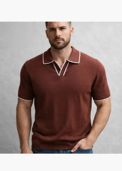 Футболка поло с коротким рукавом летняя мужская (р-р M-3XL)