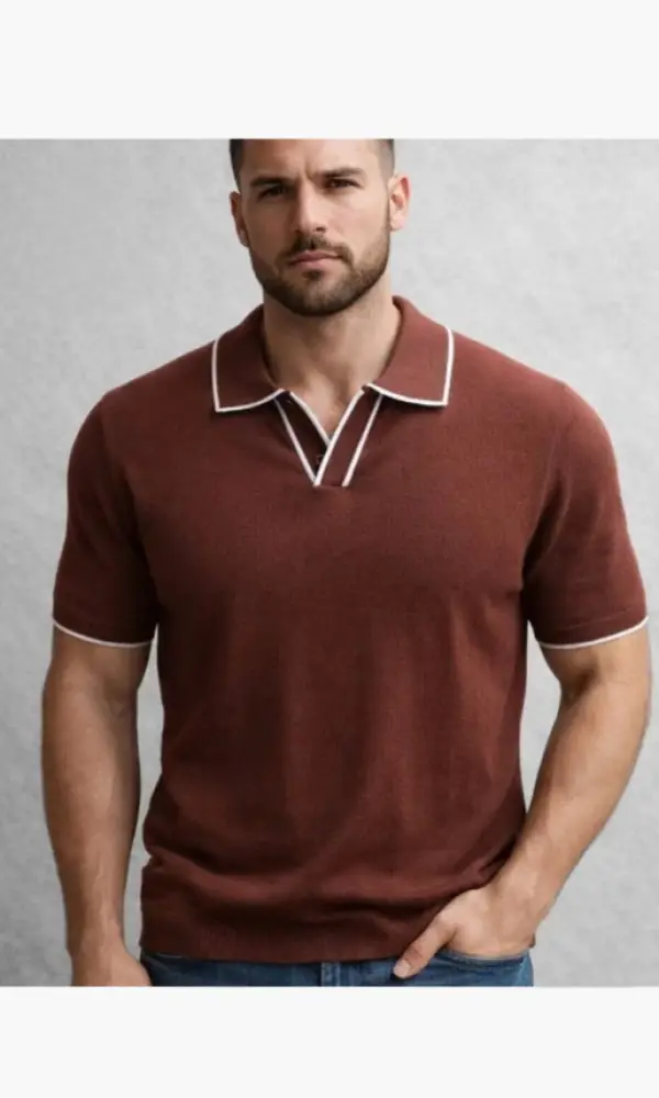 Футболка поло с коротким рукавом летняя мужская (р-р M-3XL)