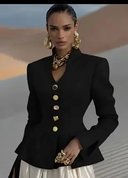 Пиджак приталенный с баской женский (р-р 42-44)