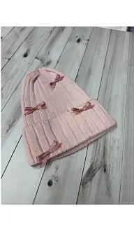 Шапка женская с бантиками р-р 56-60