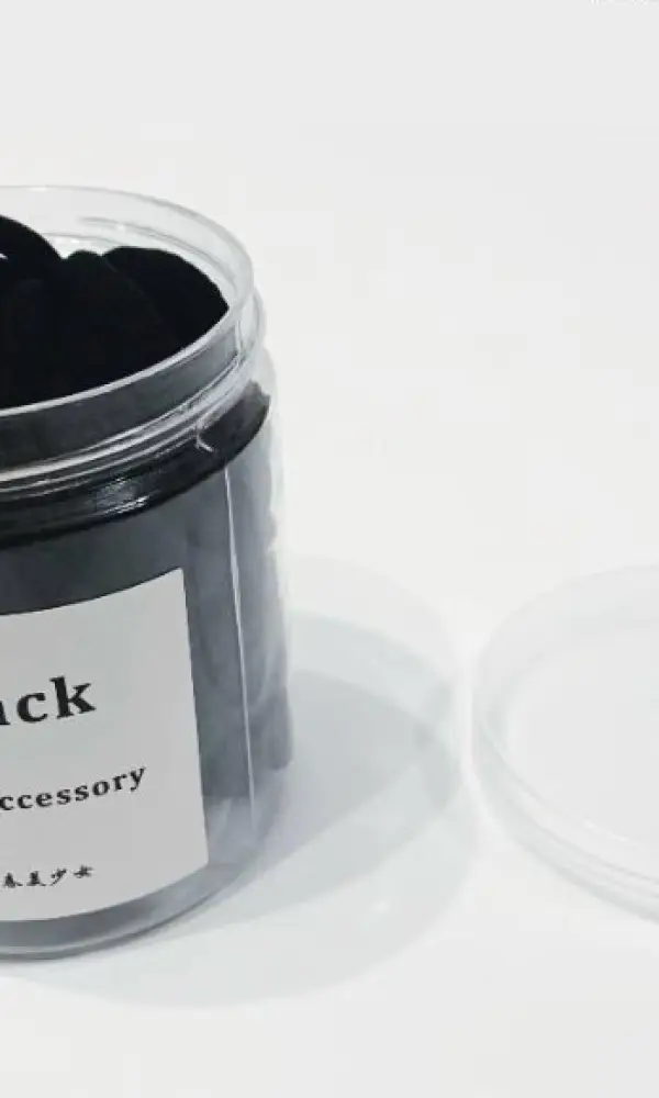 Мягкие резинки черные в банке (4см)