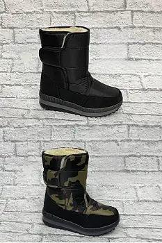 Дутики на липучке зимние р-р 30-36