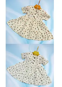 Платье муслиновое с коротким рукавом для девочки р-р 28-34