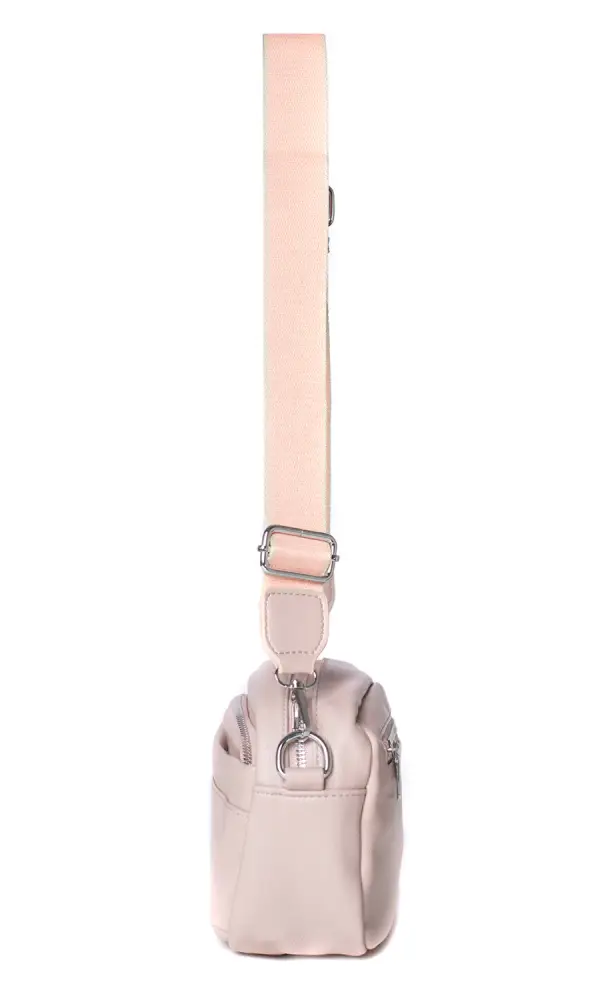 Сумка женская кросс-боди. Однотонная, с карманами на молнии. Экокожа (25х15 см)