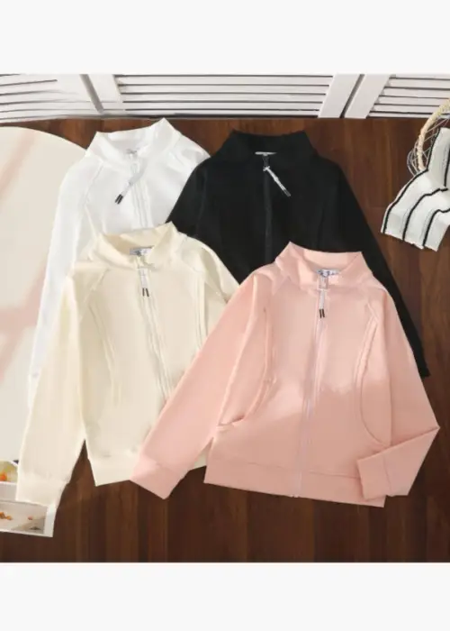 Толстовка тонкая без капюшона для девочки (р-р 116-140)