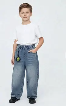 Джинсы широкие на резинке для мальчика (р-р 110-160)