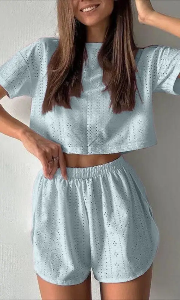 Домашний комплект хлопок, шортики с разрезами ( р-р  s m l )