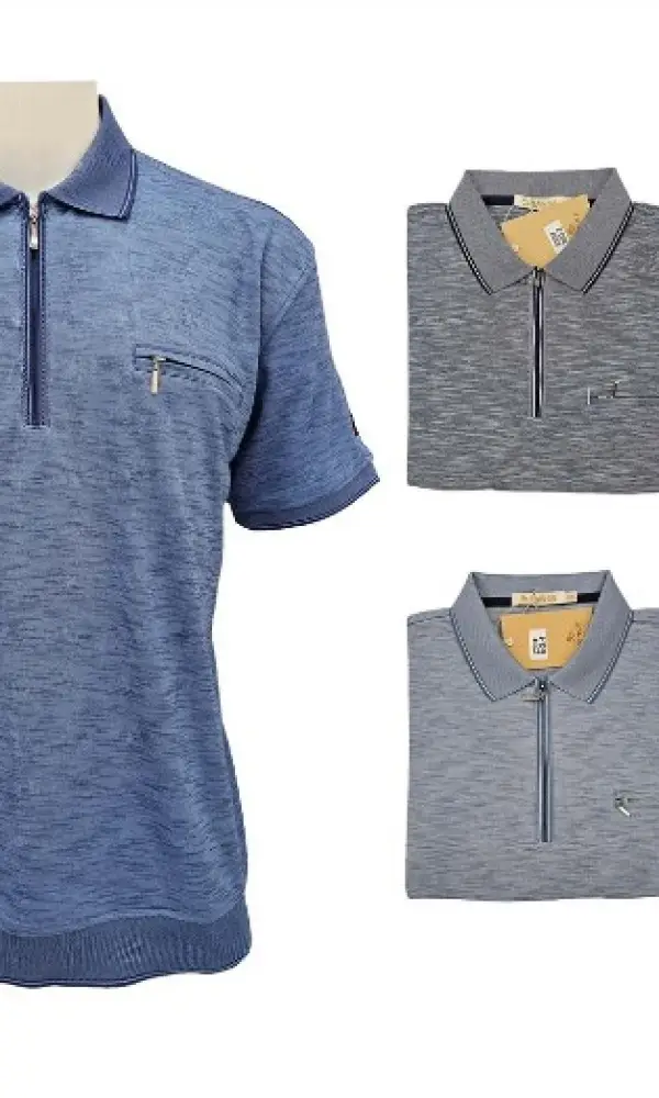 Мужская футболка поло на замочке ( р-р 6xl-10xl)