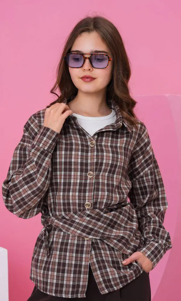 Рубашка с майкой и баской для девочки р-р 36-44